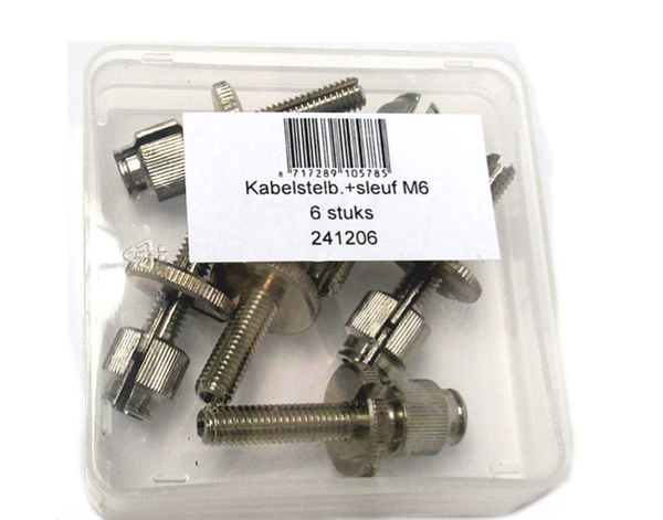 Yamaha Universeel Kabelstelbout M6 met sleuf per 6 stuks