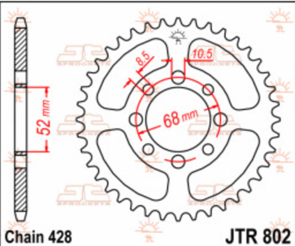 Suzuki Rear Sprocket - Achtertandwiel - 428 - TS50ER-TS100ER/TSX