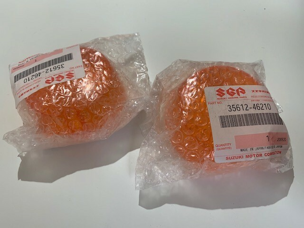 Suzuki Turn Signal Lamp Lens - Knipperlicht/Pinker Glas - Original "Egg Cup" - A50P/FZ50/RV50 - 35612-46210