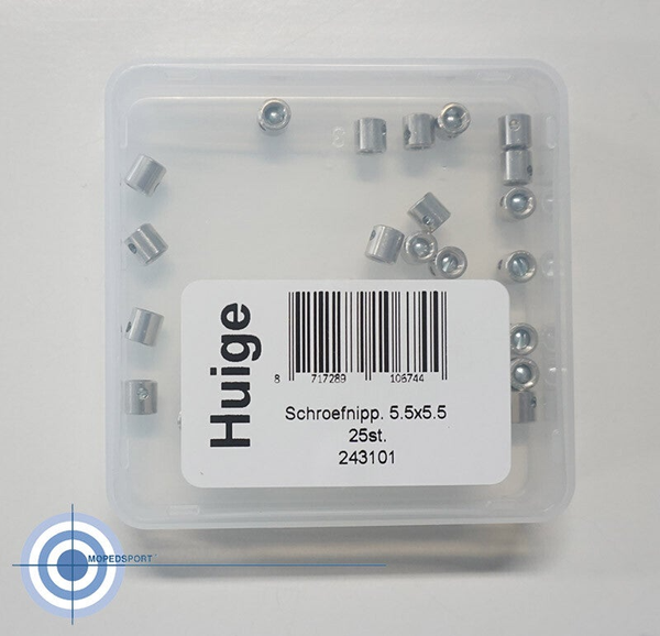 Nippel Schroefnippel 5,5mm x 5,5mm