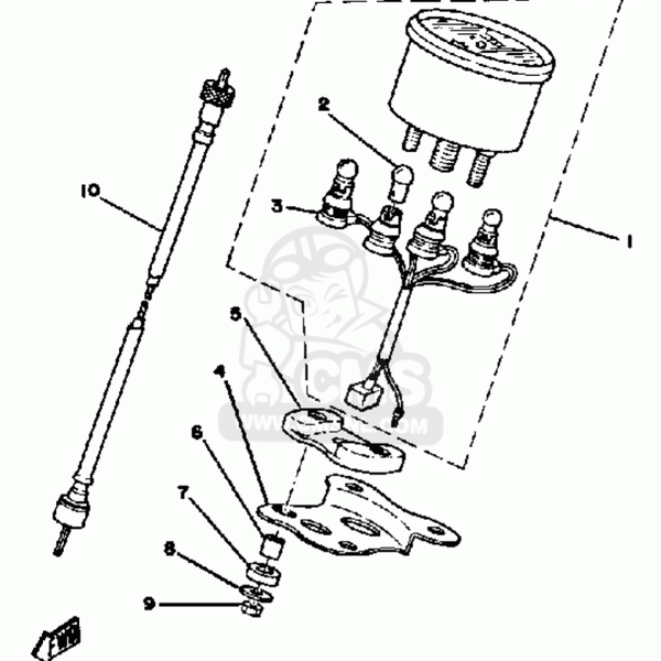 Yamaha Speedometer Chappy - Original (MPH)