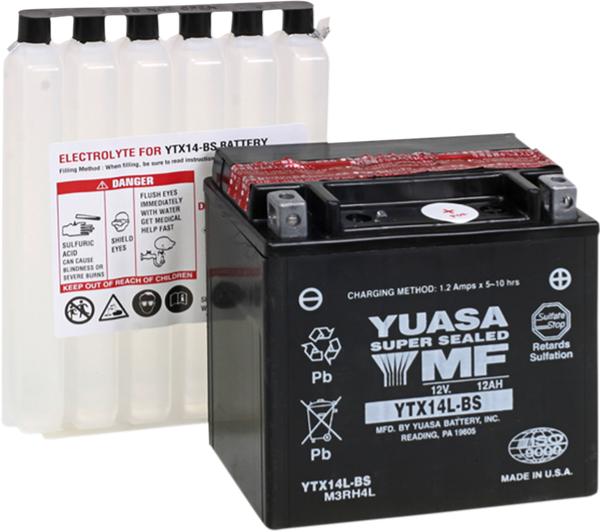 12V Battery / Accu YTX14L-BS - YUASA - A-Quality