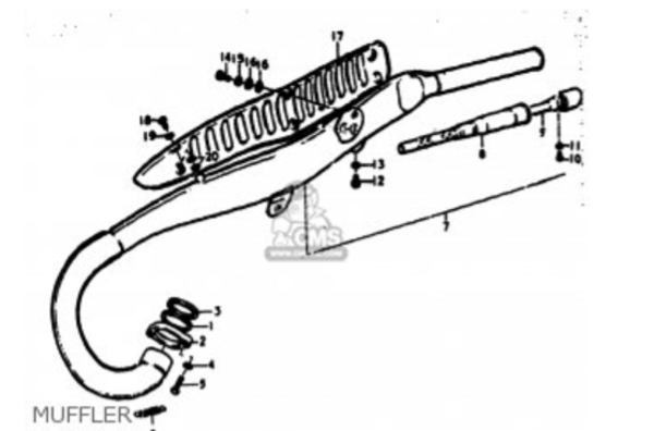 Suzuki Exhaust - Uitlaatdemper - RV125 - NEW / USED -  No 7 (Use Contact Button for Price & Stock)