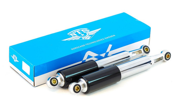 Suzuki RV90 Rear Shocks Chrome Closed / RV90 Stoßdämpfer Set