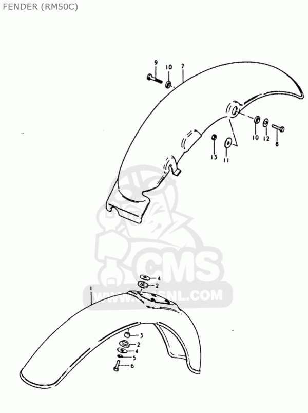 Suzuki RM Front Rear 1978-1980 - ORIGINAL - (RM50)