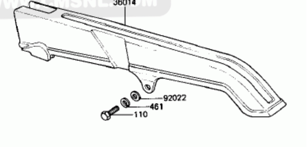 Kawasaki Chain Cover AR50/80 - Black