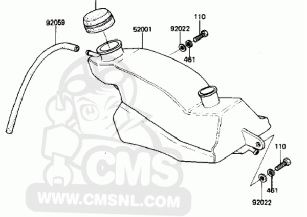 Kawasaki Oil Tank AR50/ AR80 (A1-A3) - OEM Original - 52001-1009