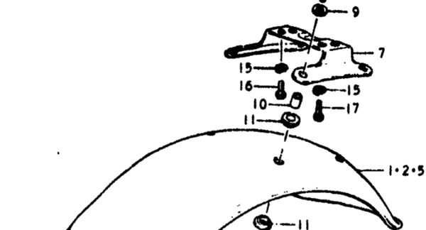 Suzuki Front Fender / Mudguard Mounting Kit - RV90 - High End - "Rover"