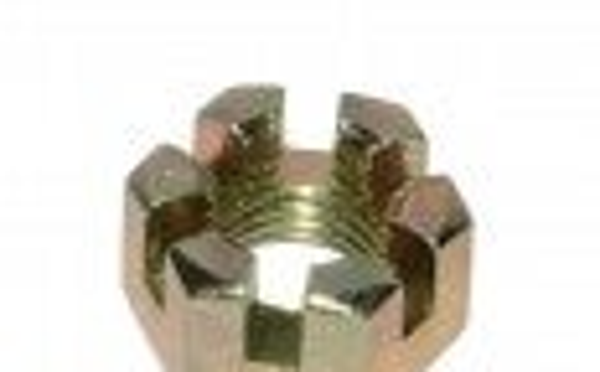 Nut - Moer - Kroonmoer / Kasteelmoer - M10x1,25 -Suzuki / Yamaha As - Kroon/Kasteel Moer