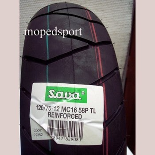 Tires 12 x 120 x 70 - MITAS/SAVA -  (Scooter) Buitenband 120/70 12TL R MC16