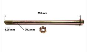 230x12x1.25 -  Rear Axle / Achterwielas - Honda MT/MB