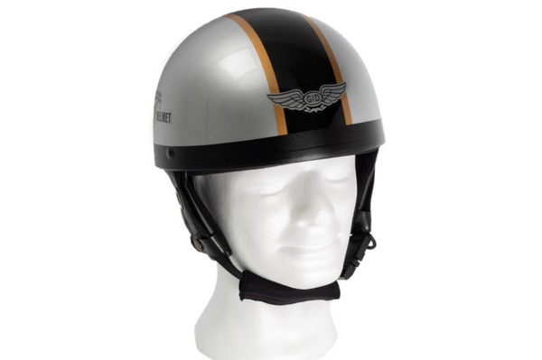 Helmet Retro / Classic Silver (Choose Your Size)
