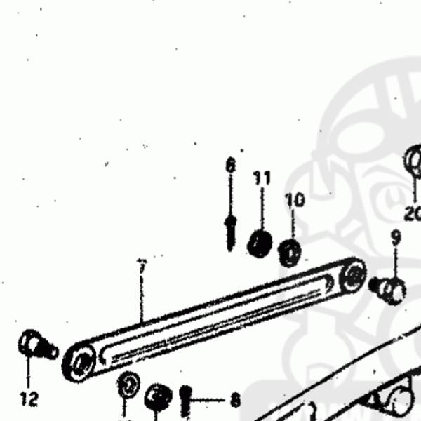 Suzuki Brake Torque Link Rear - Suzuki Bremsstrebe - A50-RV50-TS50 - 64310-21200