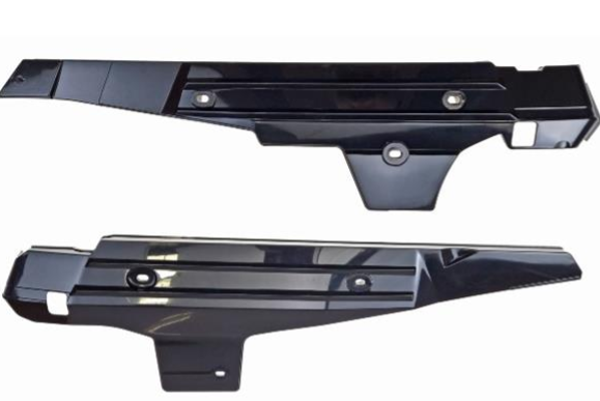 Puch Side Cover Set - Zijkapset Maxi - Black/Zwart - Glans