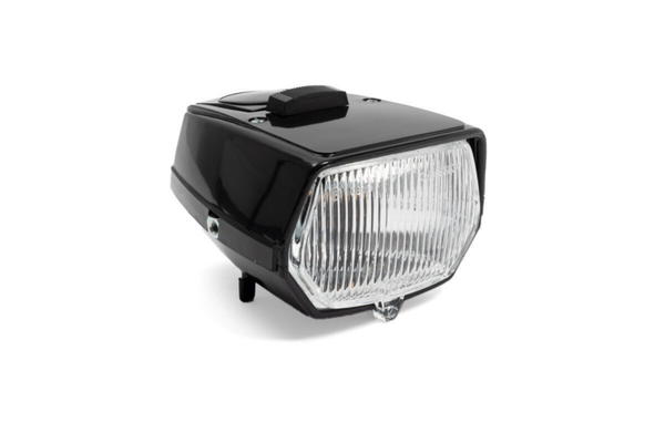Puch Headlight Assy - Maxi - Black - With Button