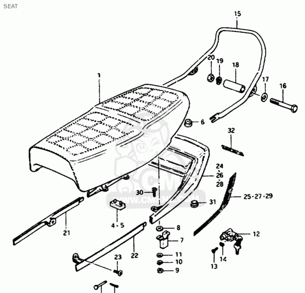 Seat Cover Suzuki ZR50K(E) - 1981-