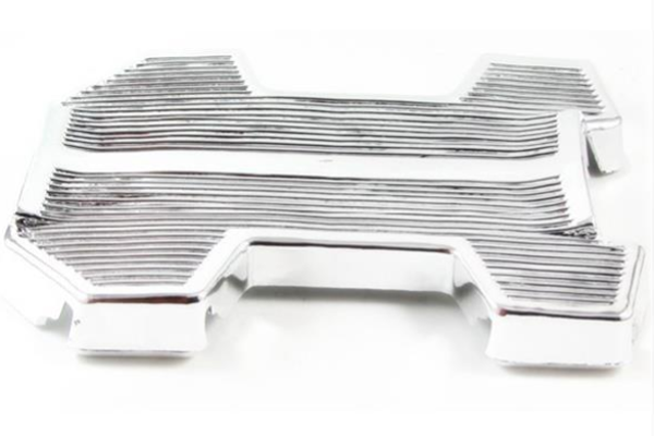 Puch Central Frame Side Cover - Treeplank - Chrome - MAXI