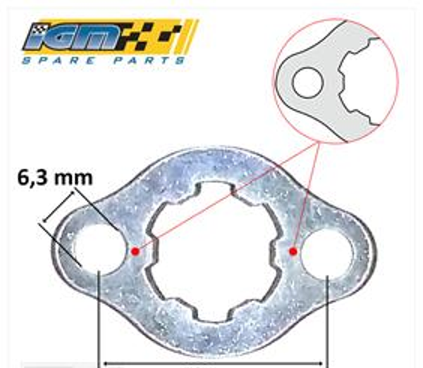 Honda Front Sprocket Fixation Plate - Borgplaat - 28mm