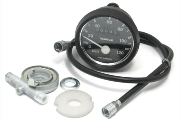 Mobylette Speedometer - Kilometertellerklok Set - 120km/h - MBK/Motobecane