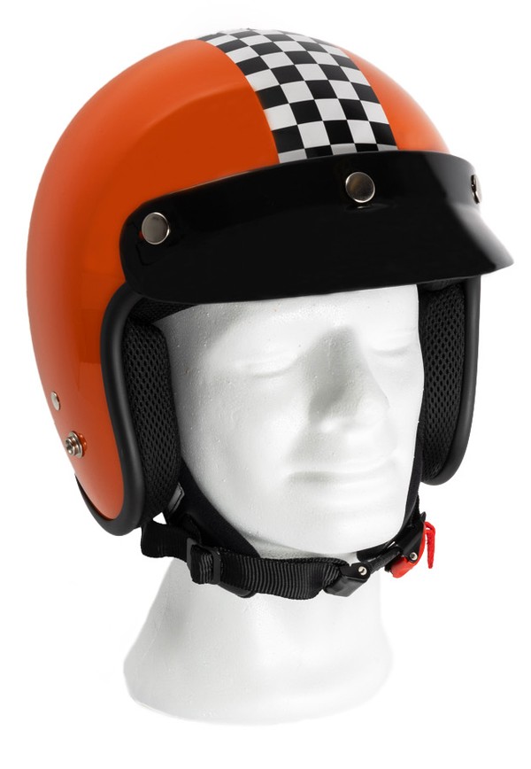 Helmet Helm Open Face - Potje/Jet Helm - Orange - ECE22.06