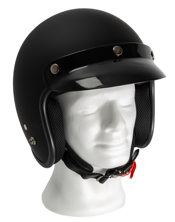 Helmet Helm Open Face - Potje/Jet Helm - Matt Black/Zwart - ECE22.06