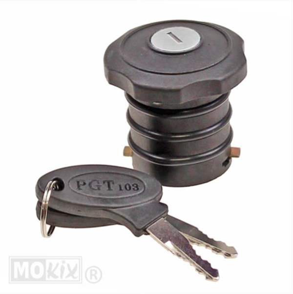 MBK Fuel Tank Cap - Tankdop - Black - 38mm - Met Slot - MBK/ AV88/AU68