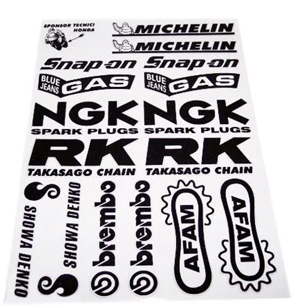 Sticker Set - Sponsor - Brembo/RK/Michelin/Showa