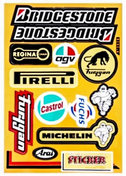 Sticker Set - Sponsor - Bridgestone/Castrol/Arai - FALKO