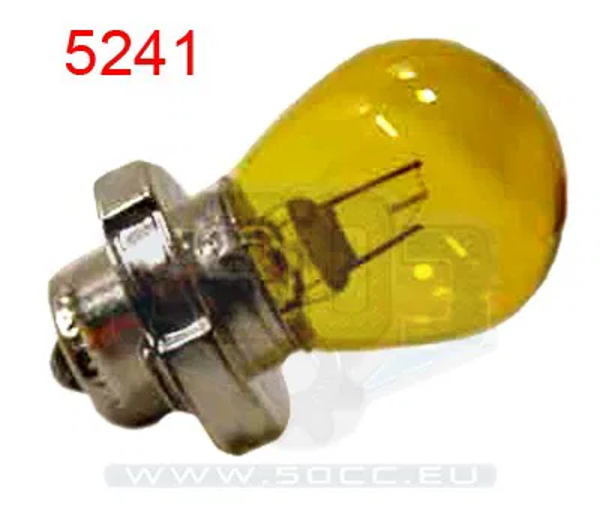 6V Headlight Bulb 15W / 6V Birne Frontscheinwerfer 15W - P26s -Yellow