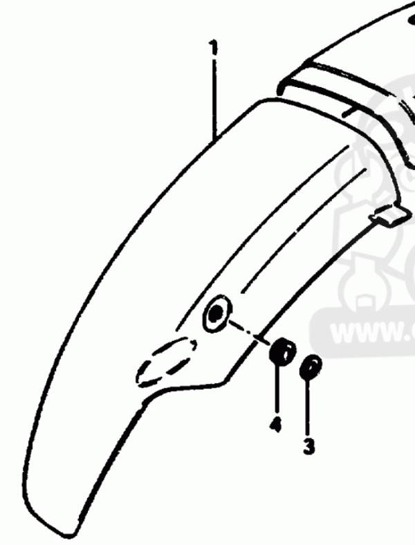 Suzuki Rear Fender / Mudguard / Binnenspatbord Achterzijde - ZR50SLK