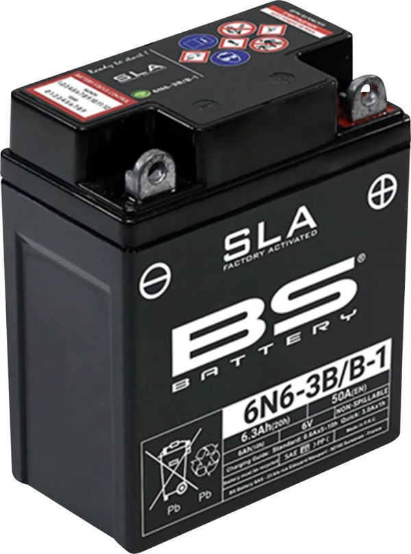 6V Battery / Accu 6N6-3B-1(DC) - BS BATTERY - A-Quality