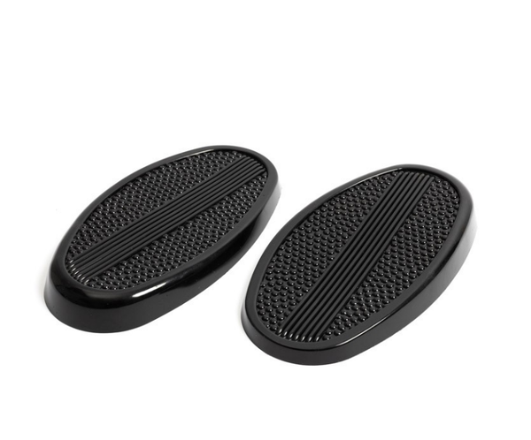 Kreidler Knierubber Set Tank - Eitank -1965 - Zwart - 77.21.02/77.21.03