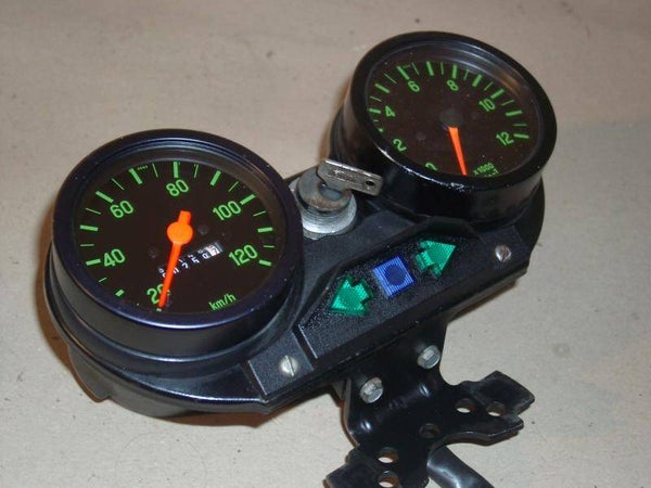 Kreidler - Speedometer & Tachometer Set / Cockpit - 120km/h - 80mm - Groen - Kreidler/Puch/Zundapp - Used -