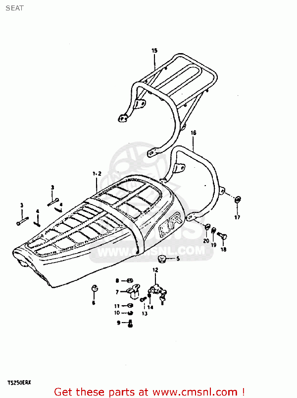 Suzuki Luggage Carrier - Bagagedrager - TS250ER OEM-Original - 46310-30900