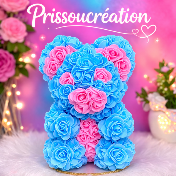 nounours en fleurs
