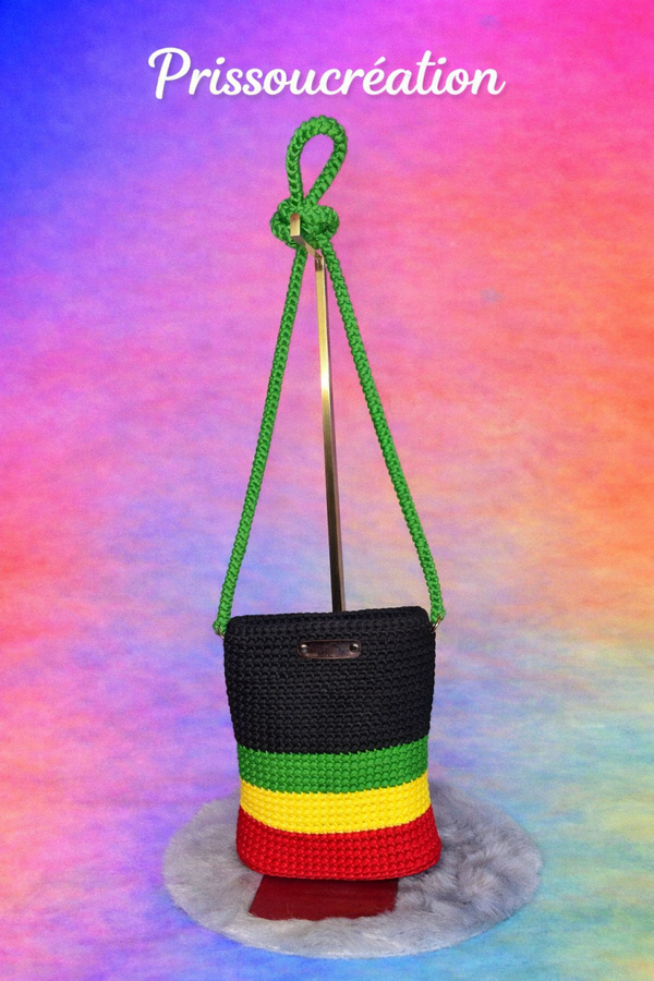 Mini sac crochet 18x4cm