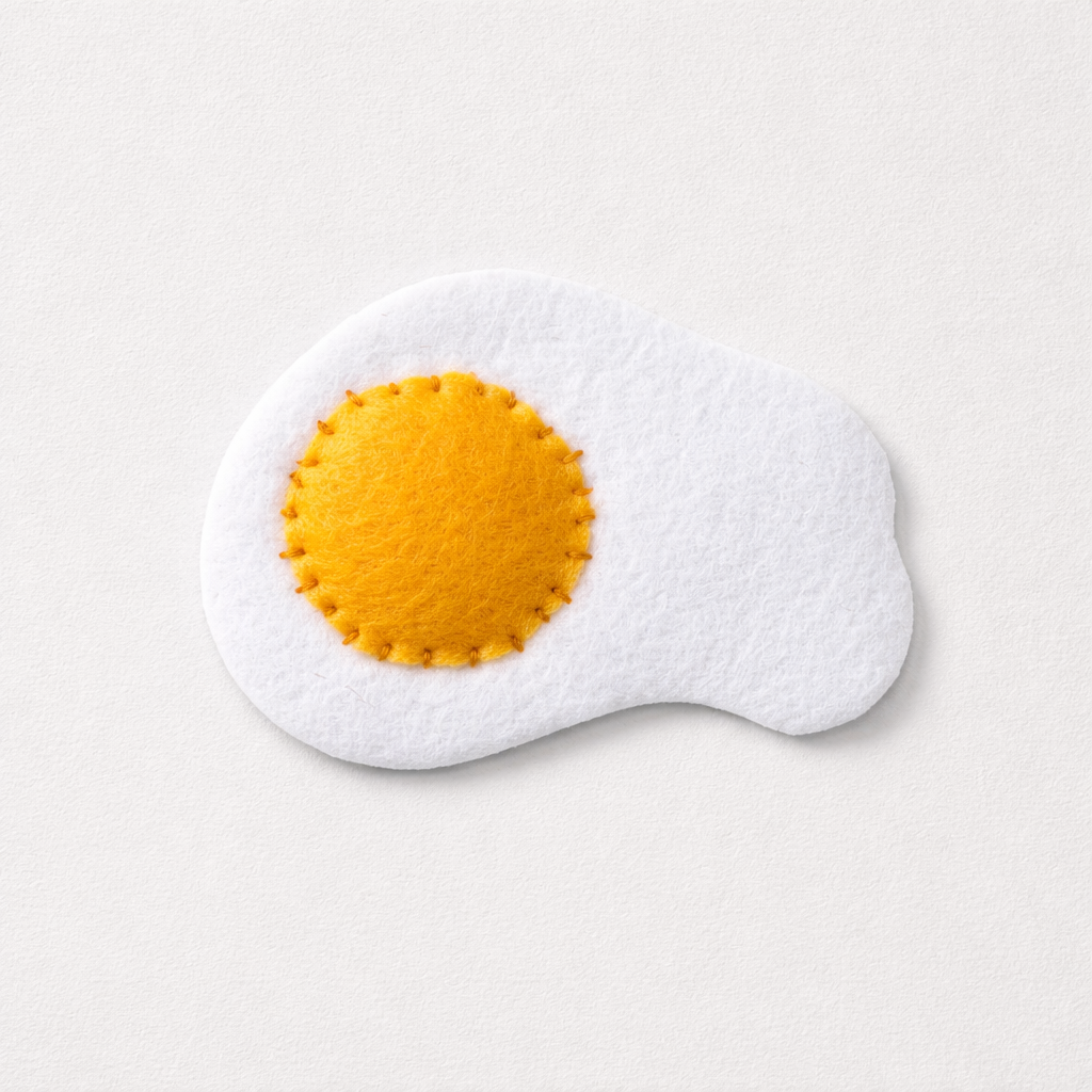 Großes Filz-Spiegelei „Sunny Side Up“ (1 Stück)