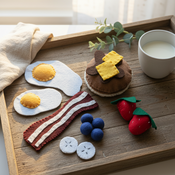 "Soft Brunch" - Für Langschläfer & Frühaufsteher: Handgemachtes Filz-Frühstücks-Set