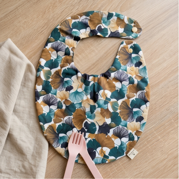 Kleckerfreund "Gingko Blätter blau-braun"