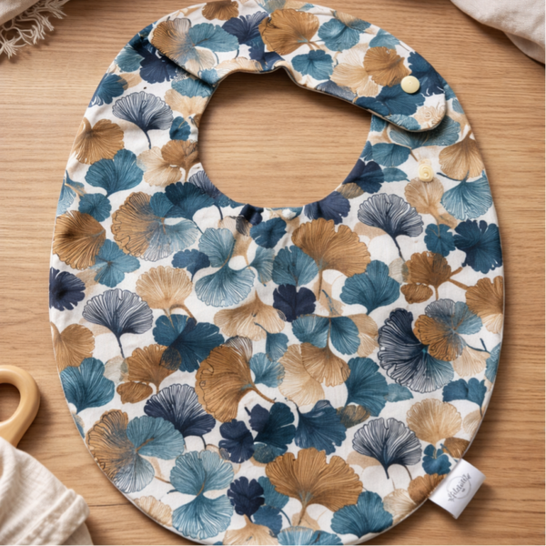 Kleckerfreund "Gingko Blätter blau-braun"