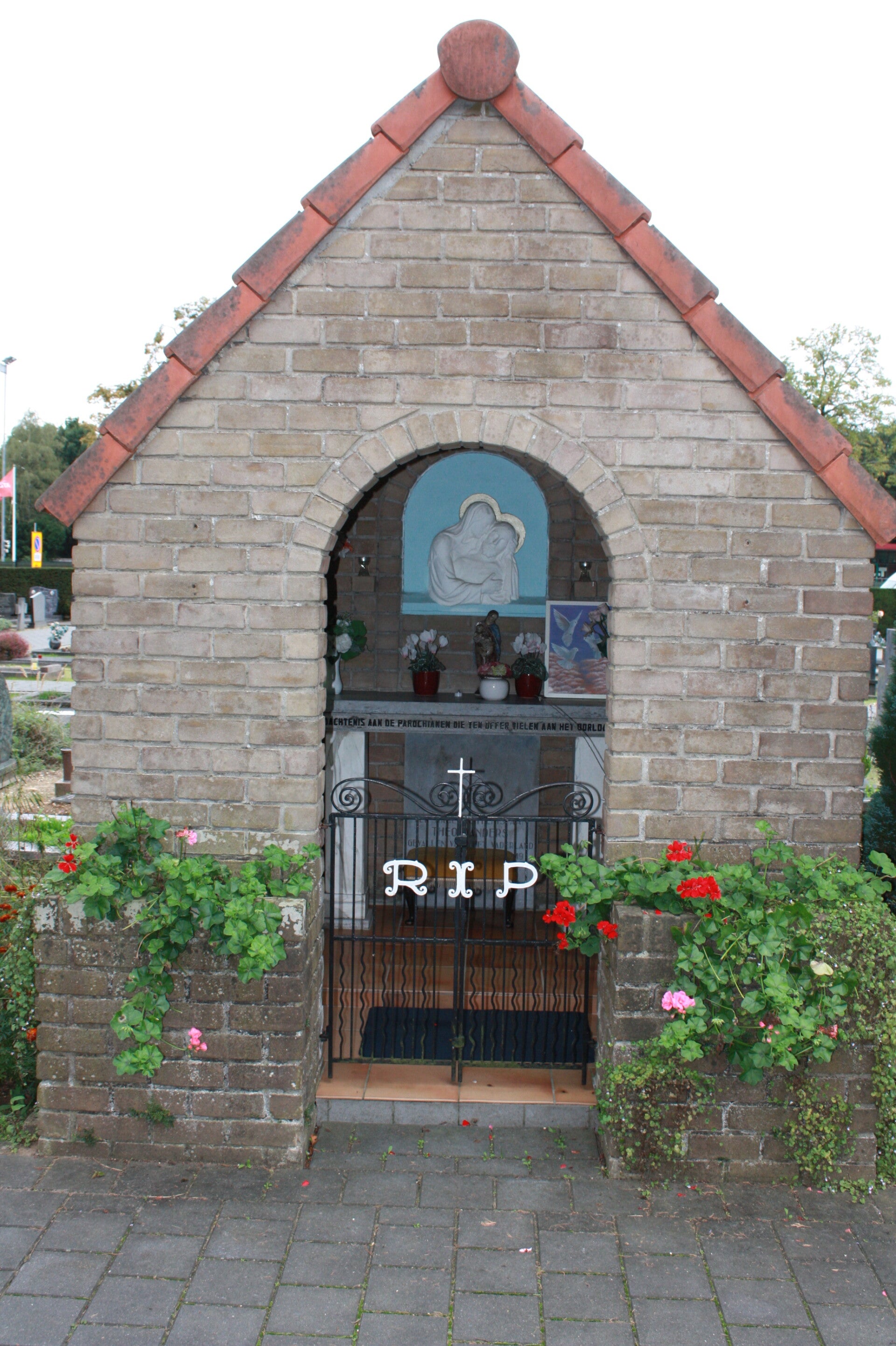 Herdenkingshuisje op begrafplaats