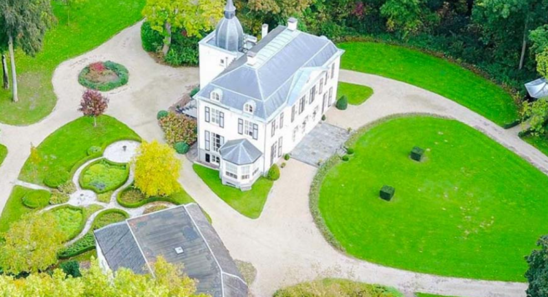 Luchtfoto van landgoed Loenen in de Overbetuwe.