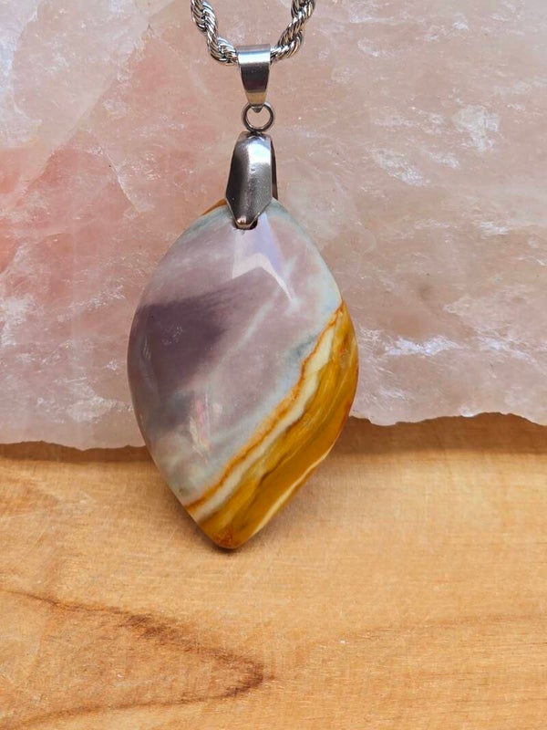 Pendentif Jaspe Polychrome de Madagascar