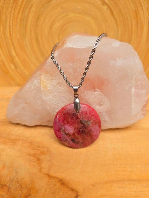 Pendentif Rhodonite