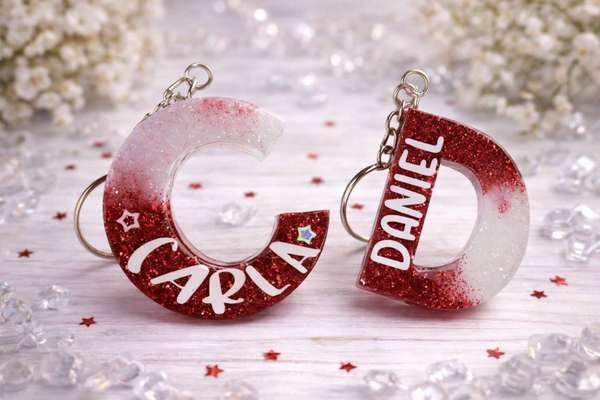 Pack de Llaveros de Iniciales en Resina