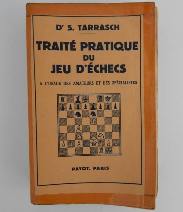 Vintage boek Dr S. Tarrasch traité pratique du jeu d'échecs (1952)
