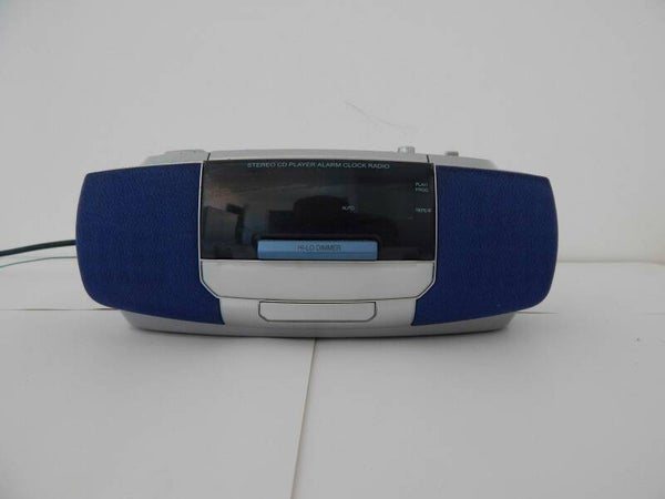 Klokradio-CD Audiosonic grijs met blauwe luidsprekers