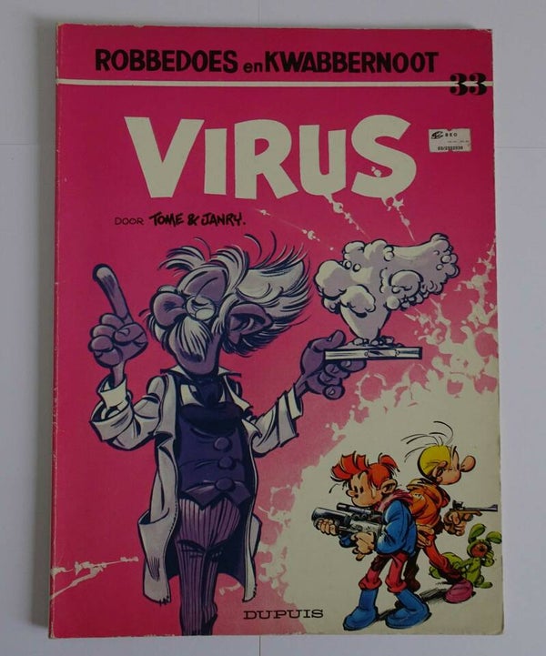 Strip 33. Robbedoes en Kwabbernoot: Virus