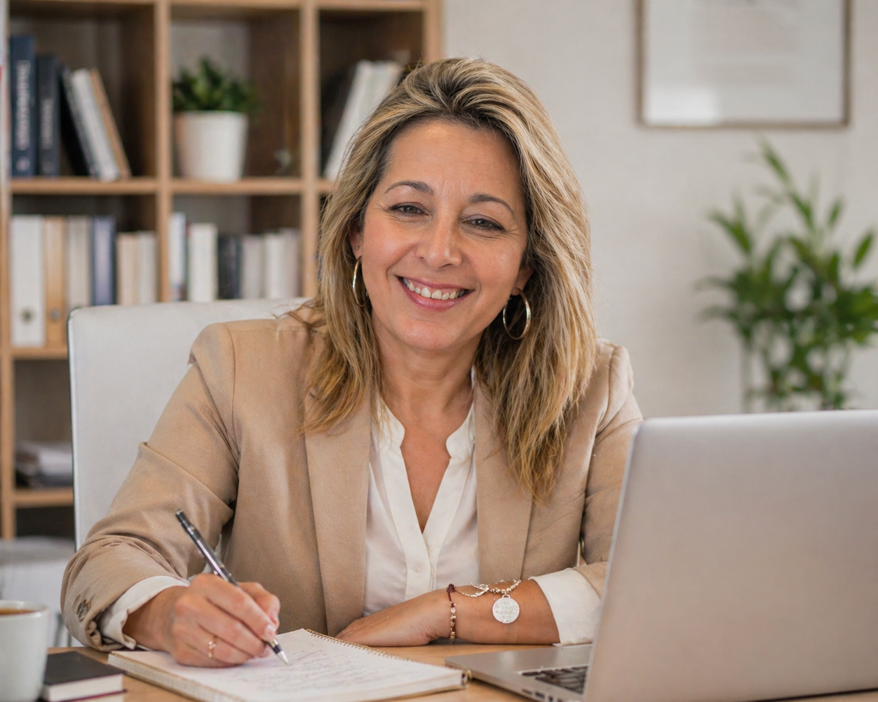 Filóloga y consultora trabajando