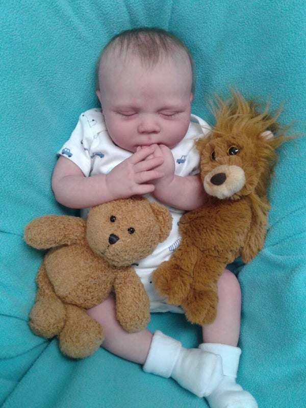 "Charlie" Partial silicone reborned baby doll